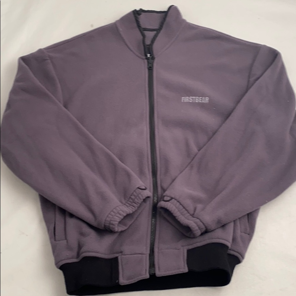 First Gear gray and black fleece full zip jacket